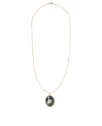 Chanel CC Faux Pearl Pendant, front view