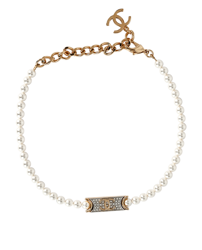 Chanel B23 Embellished CC Choker, £750, Jewellery, Gold, Brass, Front view