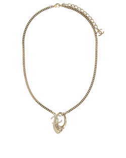 Chanel L23 S CC Necklace, Brass, Gold, B/DB, 3*