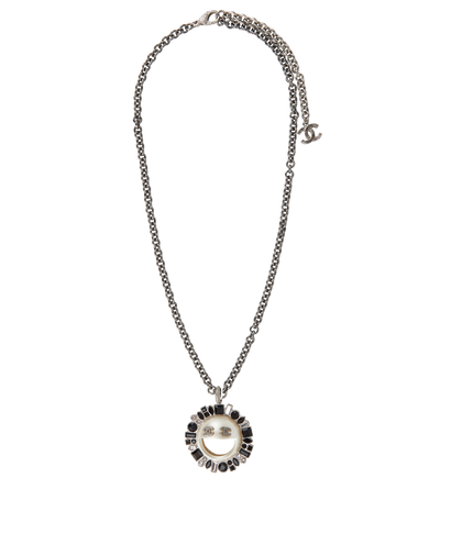 Chanel B16K CC Logo Crystals Necklace, front view