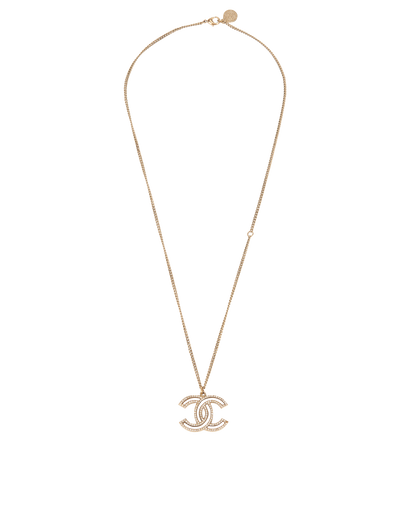 Chanel CC Crystal Necklace, &pound;350, Jewellery, Gold, Brass, Front view