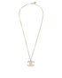 Chanel CC Crystal Necklace, &pound;350, Jewellery, Gold, Brass, Front view