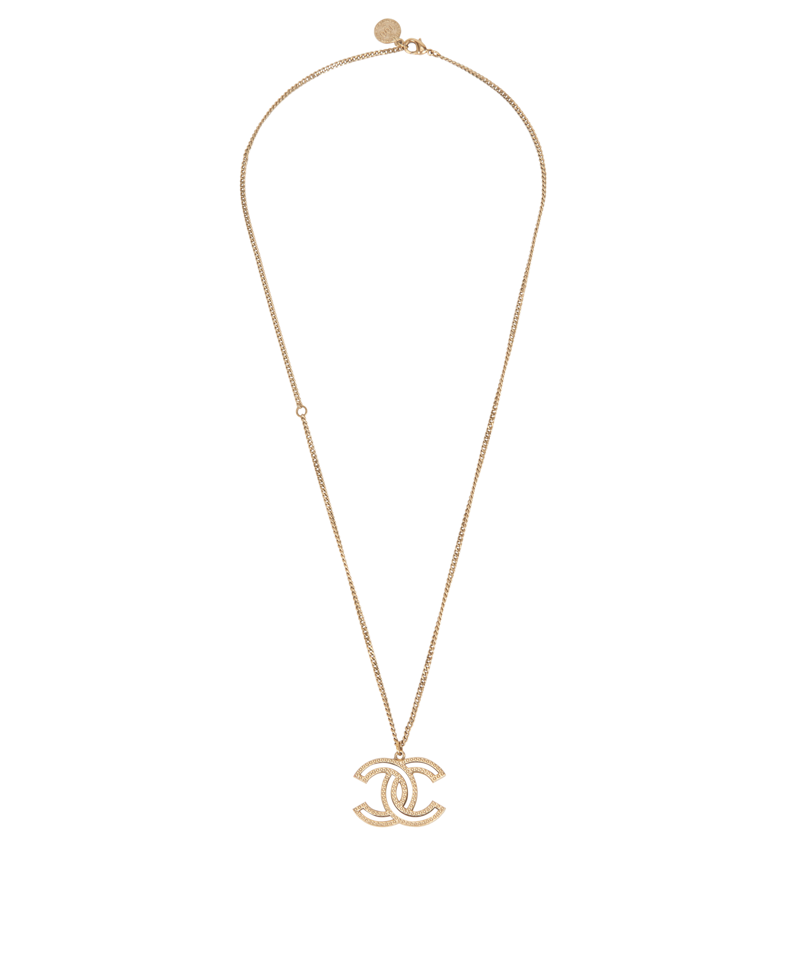 Chanel CC Crystal Necklace, &pound;350, Jewellery, Gold, Brass, Back view