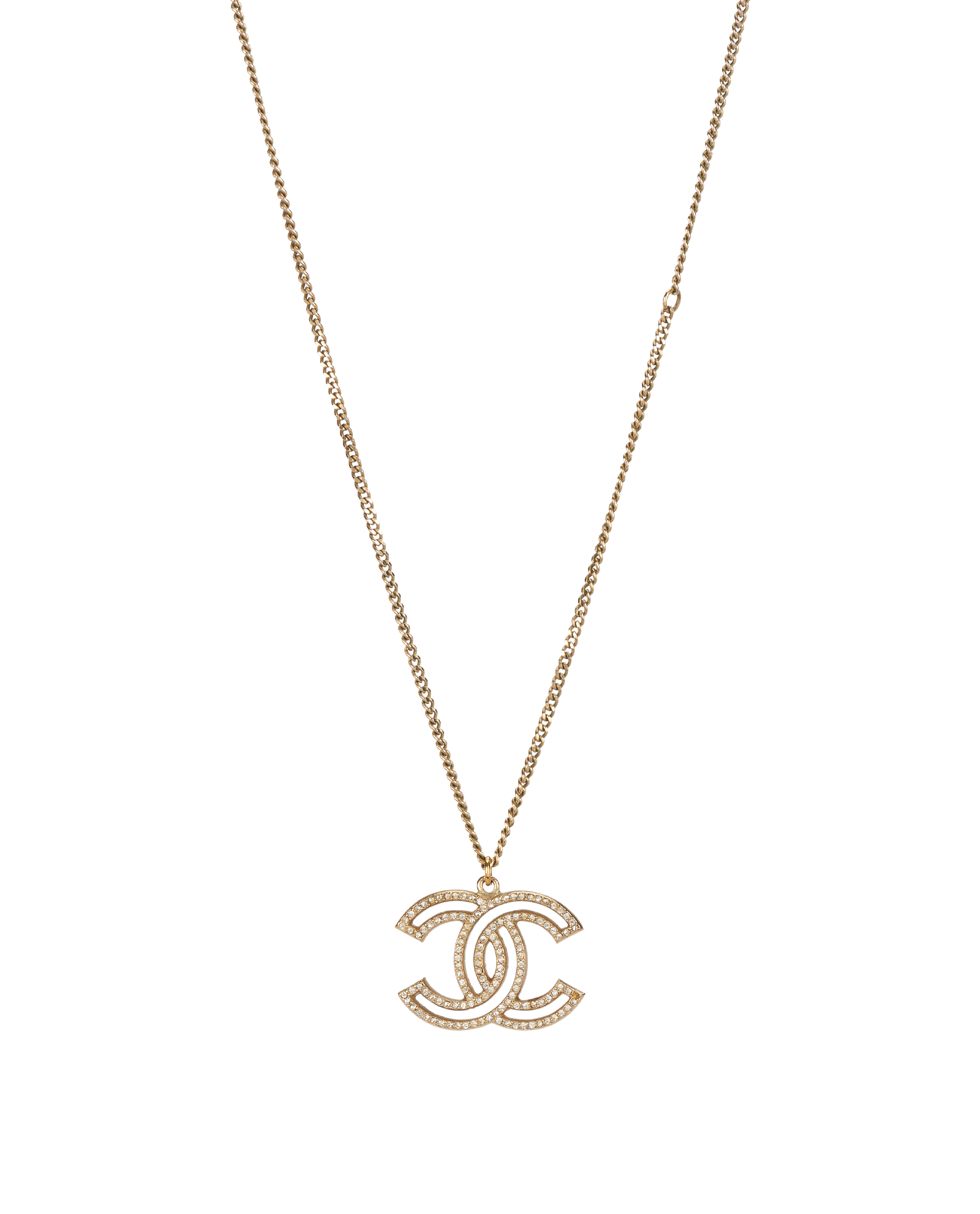 Chanel CC Crystal Necklace, &pound;350, Jewellery, Gold, Brass, Other view