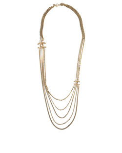 Chanel B16C CC Chain Necklace, Brass, Gold, DB/B, 3*