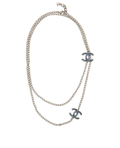 Chanel Crystal CC Long Necklace, front view