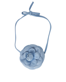Chanel Camellia Chocker, Leather, Light Blue, MIF, 2*