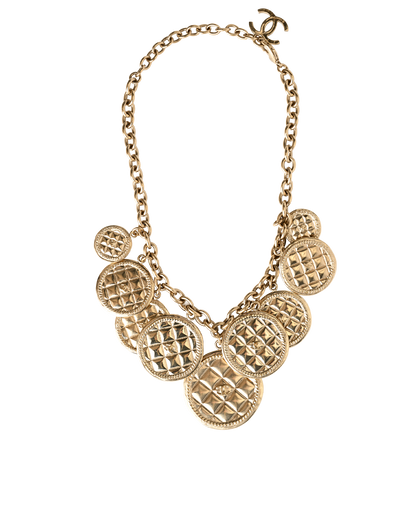 Chanel B15 Quilted Coins Necklace, &pound;850, Jewellery, Gold, Copper, Front view