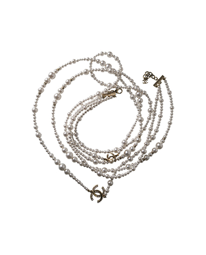Chanel Multi Strand Pearl Necklace, front view