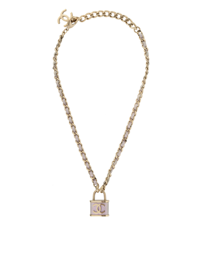 Chanel CC Lock Chain Necklace, front view