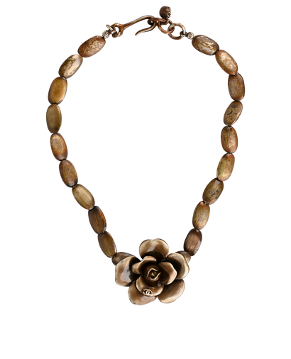 Chanel 99P CC Camellia Choker, &pound;430, Jewellery, Bronze, Brass, Front view