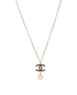 Chanel B15V CC Pearl Drop Necklace, £450, Jewellery, Gold, Brass, Other view