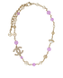 Chanel CC Pearl Chocker, &pound;430, Jewellery, Gold/Purple, Brass, Front view