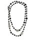 Chanel Faux Pearl Long Necklace, &pound;795, Jewellery, Black/Grey, Brass, Front view