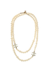 Chanel A17P CC Long Necklace, £850, Jewellery, White, Brass/Faux Pearl, Front view