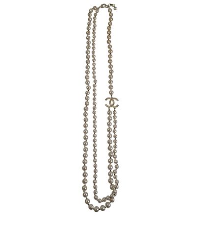 Chanel CC Pearl Necklace, front view