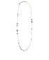 Chanel C19 P Long Necklace, &pound;750, Jewellery, Black/Gold/White, Brass/Crystal/Faux Pearl, Front view