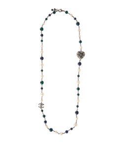 Chanel Gripoix Heart Long Beaded Necklace