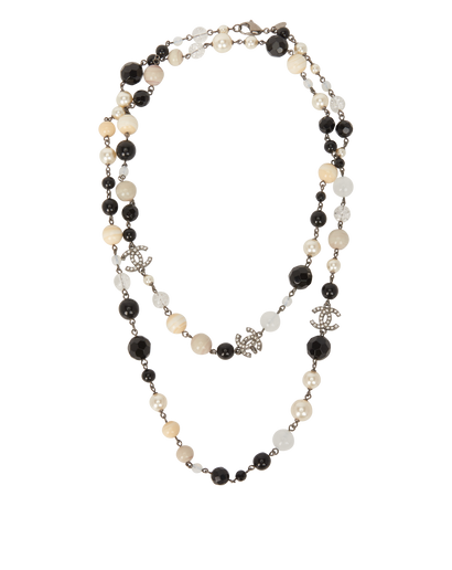 Chanel Crystal CC Beaded Long Necklace, front view