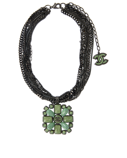 Chanel Multi Chain Gripoix Jade Choker