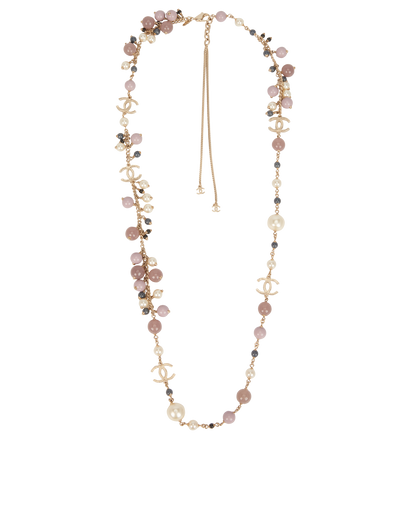 Chanel CC Multi Bead Long Necklace, front view