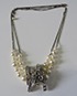Double Pearl Strand Crystal CC Necklace, front view