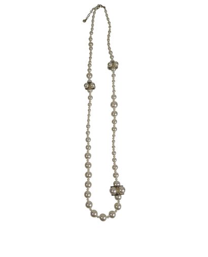 Chanel Pearl Cube Necklace, front view
