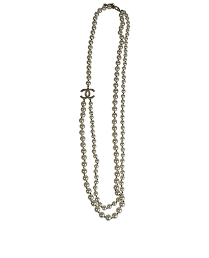 Chanel CC Pearl Necklace, front view