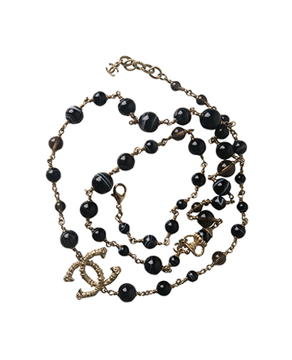 Chanel Rams  Head CC Bead Necklace, front view