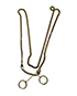 Chloe Double Ring Pendant Necklace, front view