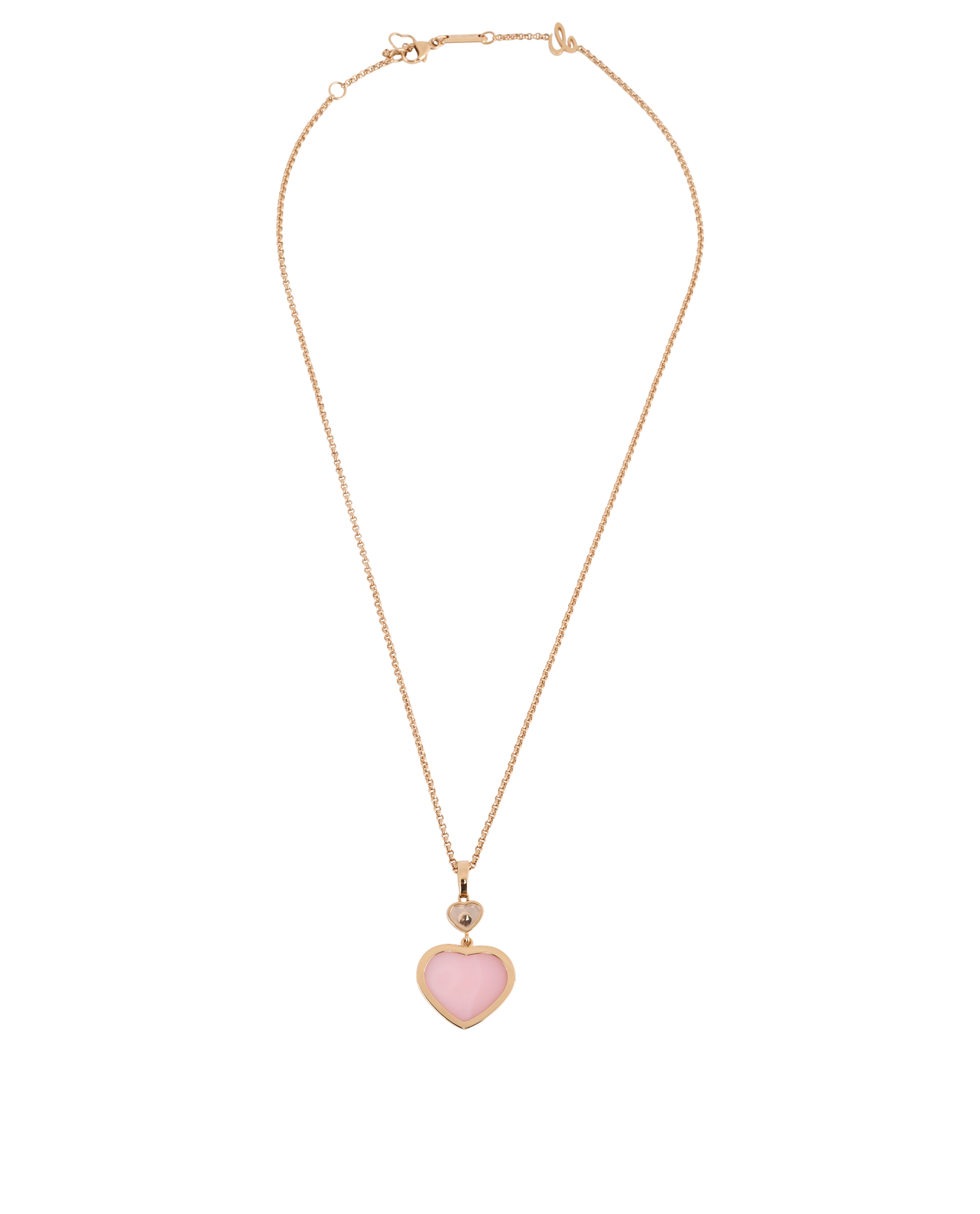 Chopard Happy Hearts Pendant, &pound;2,400, Jewellery, Rose Gold, Rose Gold, Back view