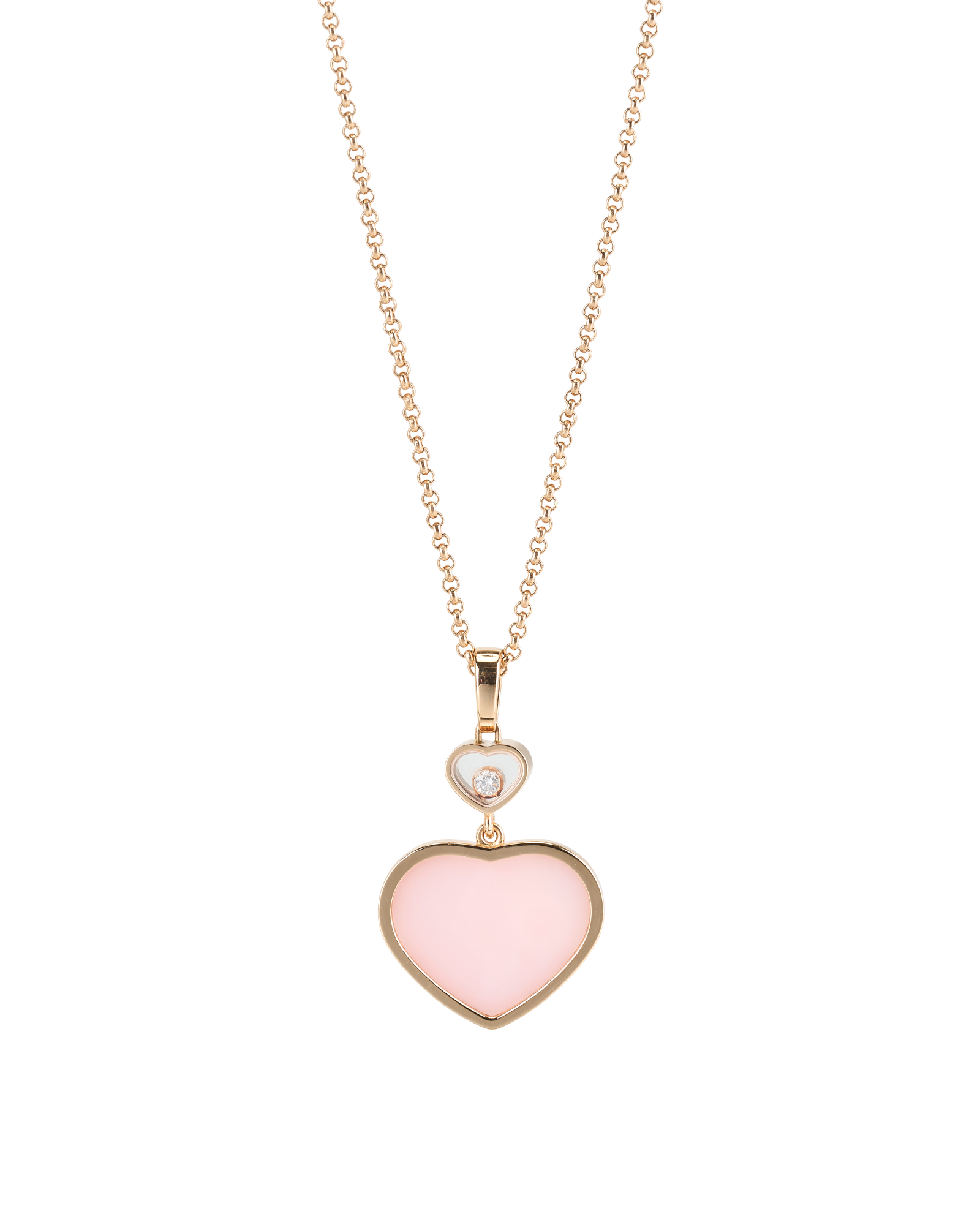 Chopard Happy Hearts Pendant, &pound;2,400, Jewellery, Rose Gold, Rose Gold, Other view