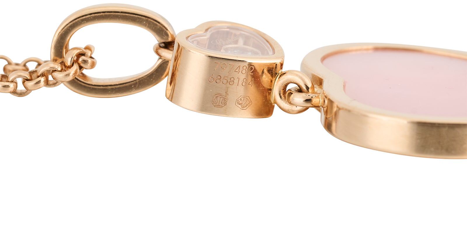Chopard Happy Hearts Pendant, &pound;2,400, Jewellery, Rose Gold, Rose Gold, Other view