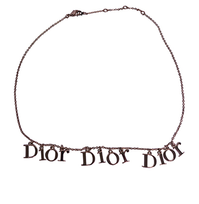 Christian Dior Logo Necklace, front view