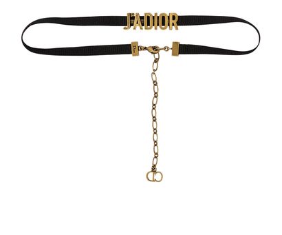 Dior J'adior Antique Gold Finish Metal Choker, front view