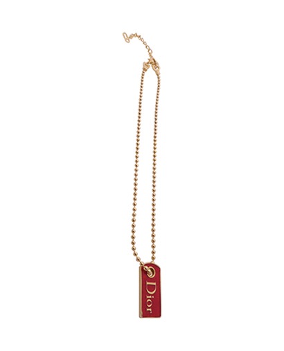 Dior Dog Tag Necklace, front view