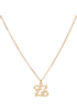 Fendi FF Karligraphy Necklace, &pound;150, Jewellery, Gold, Yellow Gold Plated, Other view