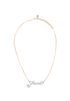Fendi Crystal Logo Necklace, front view