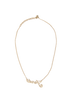 Fendi Crystal Logo Necklace, back view