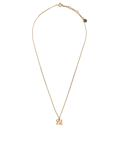 Fendi Caligraphy Necklace, £180, Jewellery, Gold, Yellow Gold, Front view