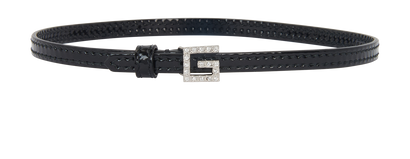 Gucci Choker with Crystals G, &pound;95, Jewellery, Black, Patent Leather, Front view