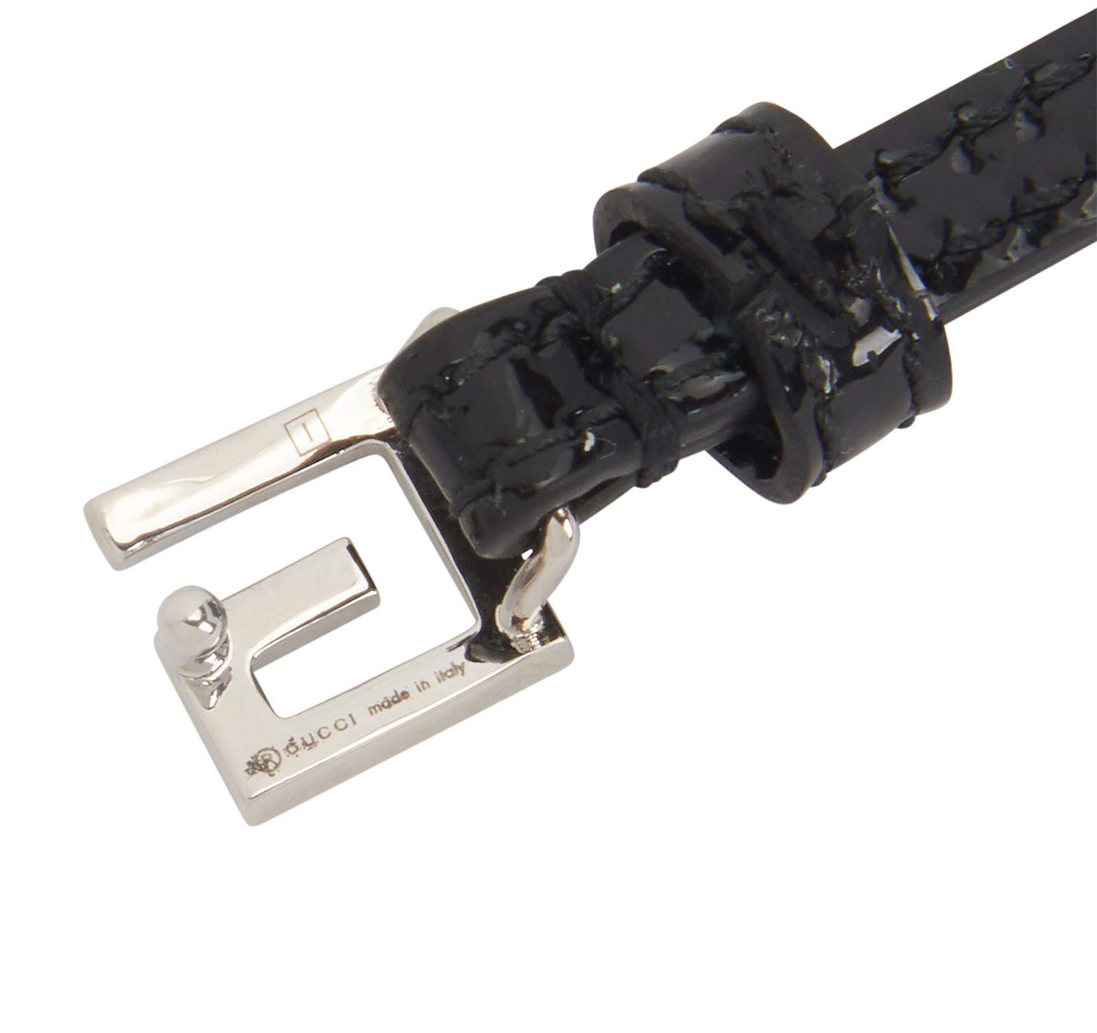 Gucci Choker with Crystals G, &pound;95, Jewellery, Black, Patent Leather, Other view