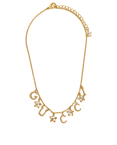 Gucci Embellished Logo & Star Necklace, front view