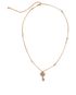 Gucci Double G Crystal Embellished Key Necklace, front view