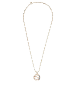 Gucci Interlocking GG Beaded Necklace, Silver 925, DB, 2*