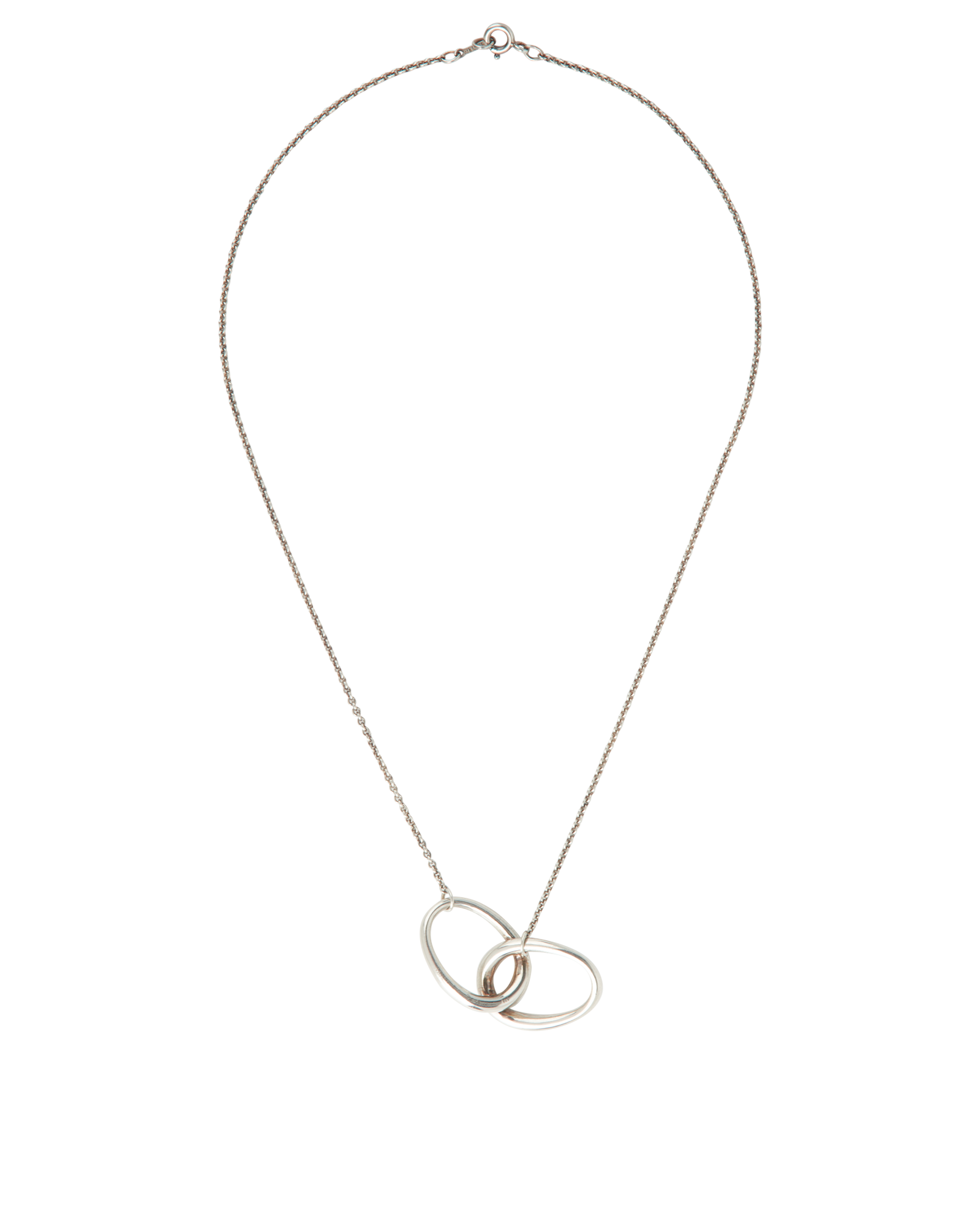 Tiffany & Co X Elsa Peretti Double Loop Necklace, &pound;230, Jewellery, Silver, Sterling Silver, Back view