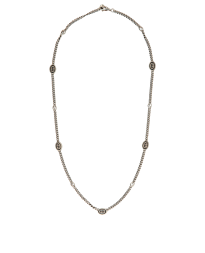 Gucci Interlocking G Necklace, &pound;210, Jewellery, Silver, Silver, Front view