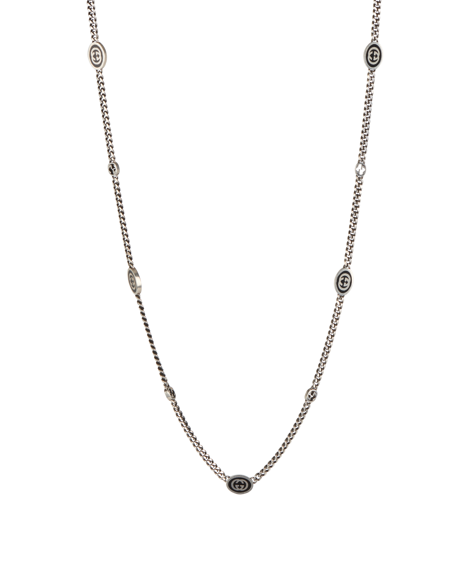 Gucci Interlocking G Necklace, &pound;210, Jewellery, Silver, Silver, Other view