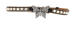 Gucci Embellished Butterfly Choker, Leather, Black, MII, 2*