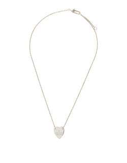 Gucci Trademark Heart Tag Necklace, Sterling Silver, B/DB, 3*